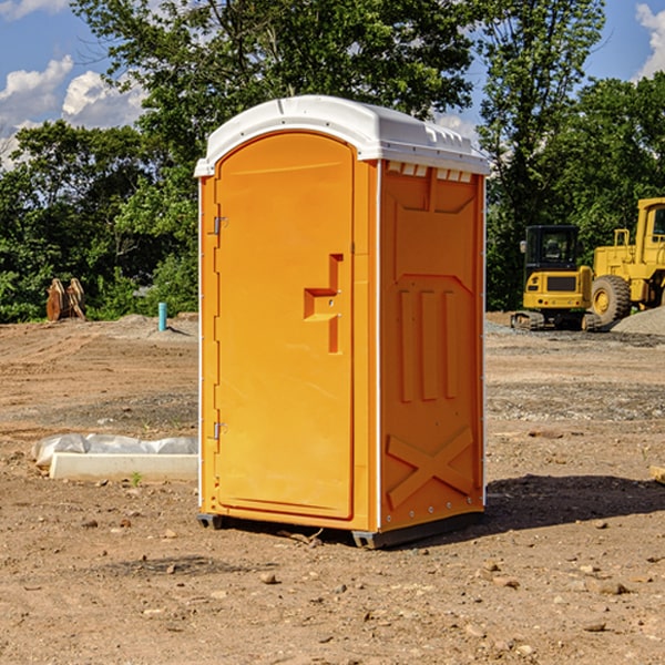 how often are the portable restrooms cleaned and serviced during a rental period in Little Cedar IA